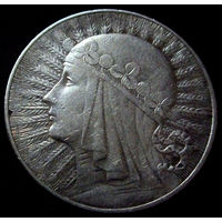 10 злотых 1932 коллекционное состояние,  знак мд под правой лапой орла, встречается реже