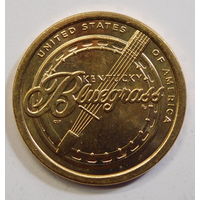 США 1 доллар 2022 Американские инновации Музыкальное направление Блюграсс Кентукки Двор D и Р 16-я монета в серии.