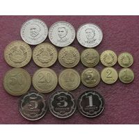 Таджикистан. набор 9 монет 1, 2, 5, 10, 20, 50 дирам 1, 3, 5 сомони 2019 года