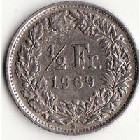 1/2 франка 1969 год