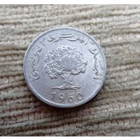Werty71 Тунис 5 миллимов 1960