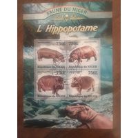 Нигер 2013. Гипопотамы (блок)