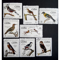 Куба 1971 г. Птицы. Фауна. полная серия из 8 марок #0044-Ф1
