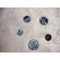 Бруней набор монет 1, 5, 10, 20, 50 сен
