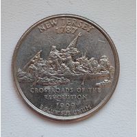 США 25 центов (квотер) 1999 г. (D) Нью-Джерси #108