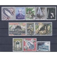 [2175] Монако 1958. 100-летие явления Богородицы в Лурде. Гашеные марки.