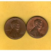 США 1 цент 1988 и 1989 гг.
