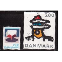 Дания-1985,(Мих. 851-852) ** , Искусство, Живопись(полная серия)
