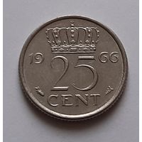 25 центов 1966 г. Нидерланды