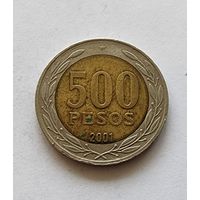Чили 500 песо, 2001