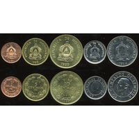 Гондурас набор 5 монет 1992-2016 UNC