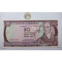 Werty71 Колумбия 50 песо 1985 UNC банкнота