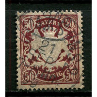 Королевство Бавария в составе Германской империи - 1890 - Герб - 50Pf - [Mi.63] - 1 марка. Гашеная.  (Лот 133BW)