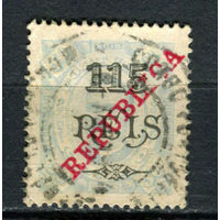 Португальское Конго - 1915 - Надпечатка REPUBLICA на 115 REIS вместо 50R - [Mi.130] - 1 марка. Гашеная.  (Лот 133AY)