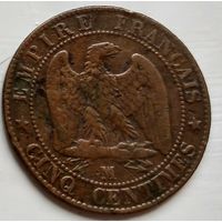 Франция 5 сантимов, 1854 MA - Марсель 1-8-4