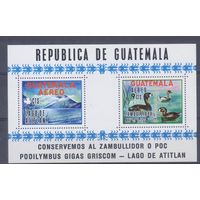 [1255] Гватемала 1970. Охрана природы.Фауна.Птицы.Утки. БЛОК MNH. Кат.19 е.