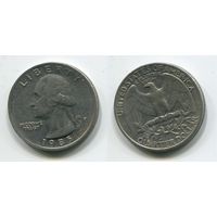 США. 25 центов (1985, буква P)