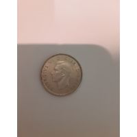 Монета 1 шилинг 1937 серебро