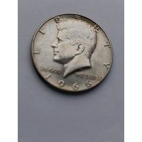 50 центов США 1966 года, серебро 400 пробы. 134