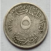 Египет 5 миллим 1938 г.