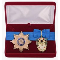 Комплект Знак и звезда ордена Белого Орла - Российская Империя в подарочном футляре