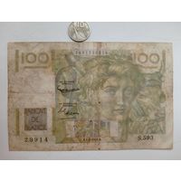 Werty71 Франция 100 франков 1954 B.1 - 4 - 1954 B. редкая дата выпуска Банкнота 1 3