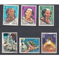 Космос. Аполлон 11. Катар. 1969. 6 марок (полная серия). Michel N 397-402 (20,0 е).