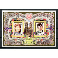 Белиз - 1986 - Свадьба принца Эндрю и Сары Фергюсон - [Mi. bl. 84] - 1 блок. MNH.