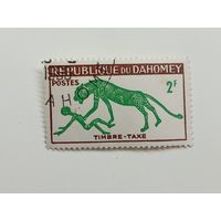 Дагомея 1963. Пантера и Человек. Доплатные марки