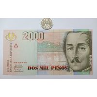 Werty71 Колумбия 2000 песо 2014 UNC банкнота