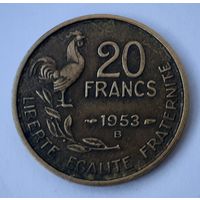 Франция 20 франков, 1953 "B" (2-3-42)