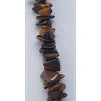 Бусы натуральный камень,  длина 40 см, ширина до 0,8 см, СССР, 60-70-е годы
