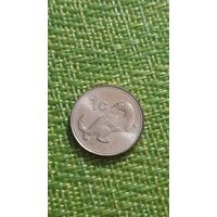 Мальта 1 цент 2001 г ( фауна , хорёк )