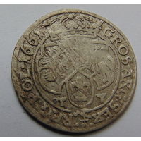 6 грошей 1661  (Т-Т) год. Более редкие(R)