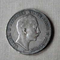 5 марок 1907 год, Пруссия, А. XF.