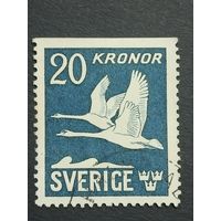Швеция 1941. Птицы - Лебеди. Полная серия. Нет перфорации сверху
