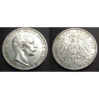 Германская империя, Пруссия 3 марки 1912г. А, Вильгельм 2