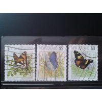 Новая Зеландия 1991 Бабочки Полная серия Михель-6,0 евро гаш