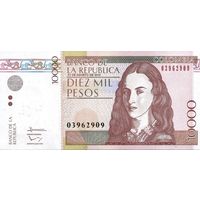 Колумбия 10000 песо образца 2012 года UNC p453o