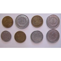 Монеты Польши 5, 20,50 грошей и 3 монеты по 1 злотому 1991, 2009 и 2010 года. Цена за все