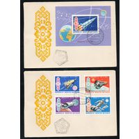 КПД Космос Монголия 1969 год 2 конверта