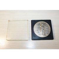Настольная медаль "В память 1000-я крещения Руси", алюминий.