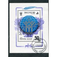 СССР 1985.. Выставка Экспо-85. Блок