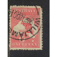 GB Доминион Австралия 1913 Кенгуру Карта  Стандарт #5