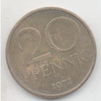 20 пфеннигов 1971  Германия