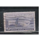 США-1950, (Мих.608), гаш. ,150-лет г. Вашингтону ,
