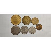 Погодовка монет СССР 1+3+5+10+15+20 копеек 1954 года. Смотрите также другие мои лоты