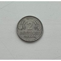 ФРГ  2 марки 1951 г. (D)