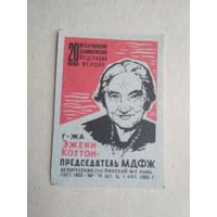 Спичечные этикетки ф.Пинск. 20 лет Международной демократической федерации женщин. 1965 год