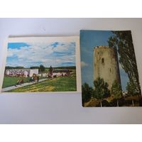 2 открытки с памятными местами Беларуси - "Белая вежа" и "Хатынь"